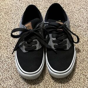 Vans Black & Gray Low-Top Canvas Sneakers
